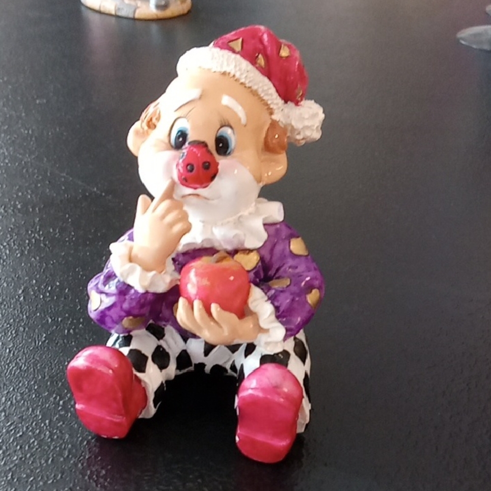 Colorful Clown Ceramic Figurine